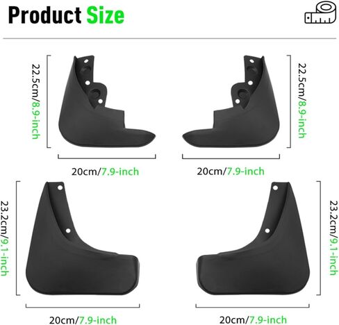 MIDOON 4PCS Car Mud Flaps Splash Guards Mudguards Car Mud Flaps Compatible with Mazda 3 2004 2005 2006 2007 2008 in Kuwait