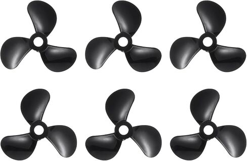 MECCANIXITY 3Set RC قارب المروحة، 3 شفرات المروحة 4 مم ثقب ضياء 48 مم OD CW في اتجاه عقارب الساعة الدورية الحفر المروحة لهوايات قارب RC DIY نموذج السفينة، أسود in Kuwait