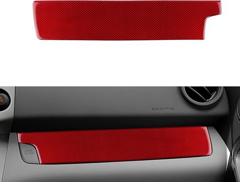 Real Carbon Fiber Center Console AC Knob Frame Covers - for Toyota RAV4 2006 2007 2008 2009 2010 2011 2012 Carbon Fiber Accessories, Durable Anti-Scratch Protective Accessories (Red) in Kuwait