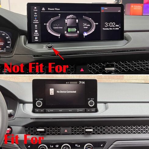 Fit for Honda Accord LX SE EX 2023 2024 2025 2026 Center Navigation Frame Trim Cover，Carbon Fiber Style Plastic Panel Compatible with 7-Inch Touchscreen in Saudi Arabia