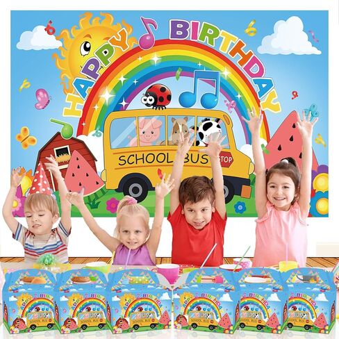YOOUUQIAN 12 PCS Cartoon Melon Birthday Party Supplies, Kid Party Decorations Gift Bags,candy boxes,Boys and Girls Birthday Party Favors Bag in Saudi Arabia