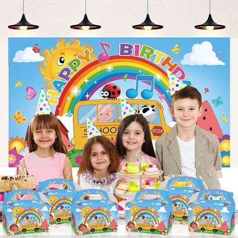 YOOUUQIAN 12 PCS Cartoon Melon Birthday Party Supplies, Kid Party Decorations Gift Bags,candy boxes,Boys and Girls Birthday Party Favors Bag in Saudi Arabia
