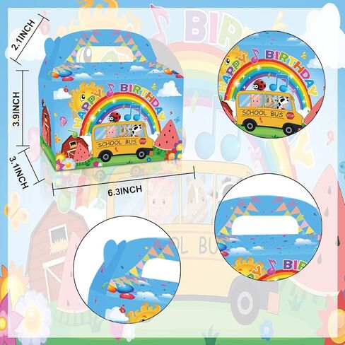YOOUUQIAN 12 PCS Cartoon Melon Birthday Party Supplies, Kid Party Decorations Gift Bags,candy boxes,Boys and Girls Birthday Party Favors Bag in Saudi Arabia