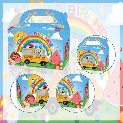YOOUUQIAN 12 PCS Cartoon Melon Birthday Party Supplies, Kid Party Decorations Gift Bags,candy boxes,Boys and Girls Birthday Party Favors Bag in Saudi Arabia