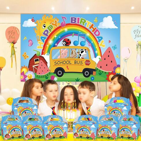 YOOUUQIAN 12 PCS Cartoon Melon Birthday Party Supplies, Kid Party Decorations Gift Bags,candy boxes,Boys and Girls Birthday Party Favors Bag in Saudi Arabia