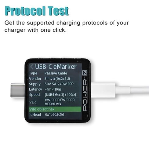 KM003C Professional USB-C Fast Charging Tester, PD3.2 QC5.0 Digital Voltmeter Ammeter for Power Bank, Charger & Cable Protocol Analysis, 1.54" LCD in Kuwait