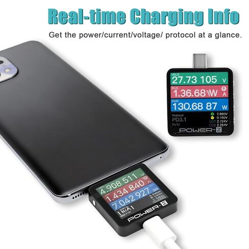 KM003C Professional USB-C Fast Charging Tester, PD3.2 QC5.0 Digital Voltmeter Ammeter for Power Bank, Charger & Cable Protocol Analysis, 1.54" LCD in Kuwait