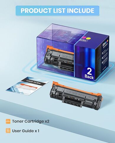 خرطوشة حبر E-Z Ink 134A سوداء (مع رقاقة) بديلة لخرطوشة الحبر HP 134A 134X W1340A W1340X المتوافقة مع طابعة HP LaserJet Pro M209dw MFP M234dw M234sdw M234sdn (2 خلفي) in Kuwait