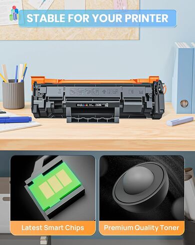 خرطوشة حبر E-Z Ink 134A سوداء (مع رقاقة) بديلة لخرطوشة الحبر HP 134A 134X W1340A W1340X المتوافقة مع طابعة HP LaserJet Pro M209dw MFP M234dw M234sdw M234sdn (2 خلفي) in Kuwait