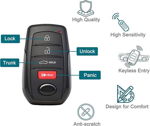 Smart Key Fob for Toyota Corolla 2023-2025, FengRKey Remote Control Key Fob Compatible for Toyota Corolla 2023-2025 HYQ14FBW 8990H-AQ010 8990H-02350 281451-2561 in Saudi Arabia