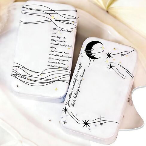 3 Rolls Starry Sky Poet PET Tape Stickers for Journaling Supplies Vintage Moon Star Aesthetic Washi Tape Stickers Transparent Wide Washi Tapes Scrapbook Washitape Decorative Tapes for DIY Collage in Saudi Arabia