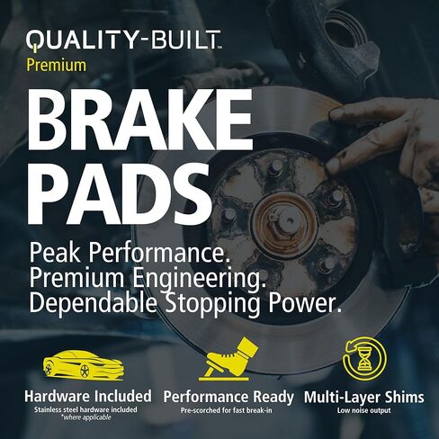 QUALITY-BUILT Rear Ceramic Brake Pads, Premium 1001-0823C, Compatible with 2000-2007 Pontiac/Toyota (Celica, Corolla, Matrix, Vibe, Yaris) in Saudi Arabia