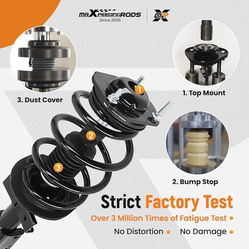 maXpeedingrods Front Strut for Chevy Traverse GMC Acadia Buick Enclave 2013-2017, 172949 Complete Shock Absorber Strut with Coil Spring Assembly (6pcs Struts Kit) in Saudi Arabia