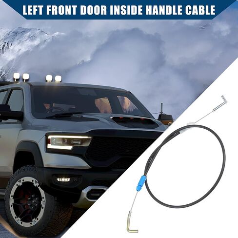 5165721AA / الباب الأمامي الأيسر / كابل المقبض الداخلي لـ Ram 1500 2011-2018 لـ Ram 2500 2011-2023 / كابل تحرير مزلاج الباب / متين / معدني / قطعة واحدة / أسود in Kuwait