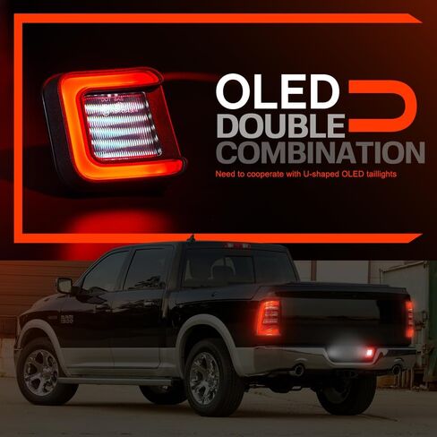 Ram Led لوحة ترخيص ضوء OEM استبدال لـ 2003-2018 D0dge Ram 1500 2500 3500 أبيض أحمر OLED خلفي رقم الترخيص لوحة علامة الذيل مصباح 2 قطعة عدسة الدخان in Saudi Arabia