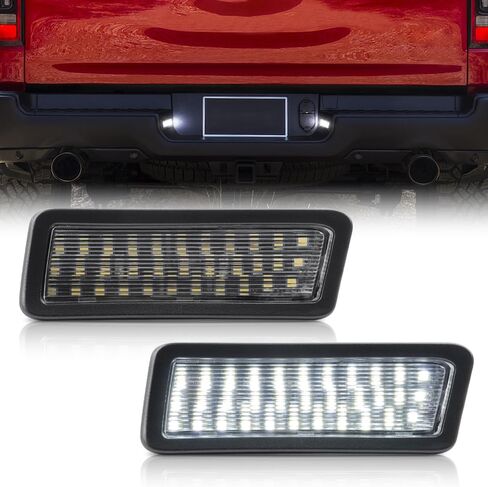 Ram Led لوحة ترخيص ضوء OEM استبدال لـ 2003-2018 D0dge Ram 1500 2500 3500 أبيض أحمر OLED خلفي رقم الترخيص لوحة علامة الذيل مصباح 2 قطعة عدسة الدخان in Saudi Arabia