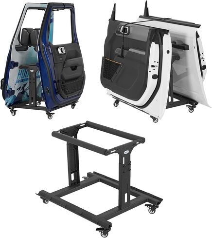 Hooke Road for Jeep Bronco 2 Doors Storage Cart Rack for 1981-2026 Jeep CJ-8 Wrangler YJ TJ JK JL Gladiator JT & 2021-2026 Ford Bronco, Sliding Door Hanger Stand Holder in Kuwait