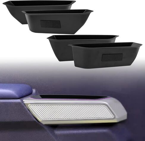 ecocstm 4 PCS Door Handle Storage Organizer, Compatible with Ford Bronco 2021 2022 2023 2024, ABS Door Pockets Tray Organizer Accessories, Front And Rear Handle Inserts Pocket Tray in Saudi Arabia