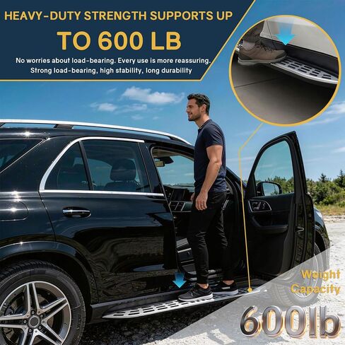 Running Boards Side Steps for 2020-2026 Mercedes-Benz GLE W167 GLE350 GLE450 GLE450e GLE580,Not Fit GLE Coupe Right and Left Aluminum Side Step with Brackets in Saudi Arabia