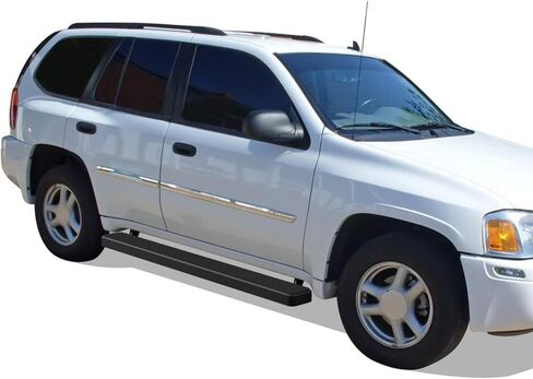 APS (Stainless Steel Black Powder Coated 5 inches) Running Boards Nerf Bars Side Steps Compatible with Chevy Trailblazer GMC Envoy 2002-2009 in Kuwait
