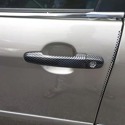 5 Doors ABS Carbon Fiber Color Door Handle Cover Trim for Toyota RAV4 2006-2012 Accessories Exterior Decor (No Smart Enter Holes) in Saudi Arabia