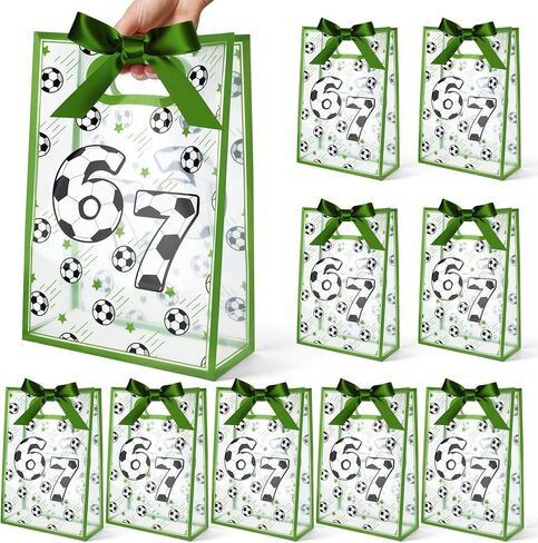 GAWBYET 16 Pcs Softball Goodie Bag Softball Gameday Goodie Gifts Bags with Die Cut Handles and Ribbons Sport Theme Party Favors for Snack Wrapping Birthday Party Supplies 7 x 10 x 3.15'' in Saudi Arabia