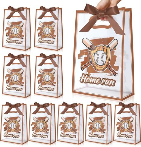 GAWBYET 16 Pcs Softball Goodie Bag Softball Gameday Goodie Gifts Bags with Die Cut Handles and Ribbons Sport Theme Party Favors for Snack Wrapping Birthday Party Supplies 7 x 10 x 3.15'' in Saudi Arabia