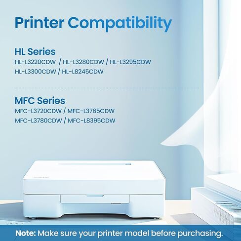 خراطيش حبر TN229XL 229XL متوافقة مع حبر Brother TN229 تعمل مع طابعة Brother MFC-L3780CDW MFC-L3720CDW HL-L3280CDW MFC-L8395CDW HL-L3300CDW HL-L3220CDW HL-L3295CDW (4 حزم BK/C/M/Y) in Kuwait