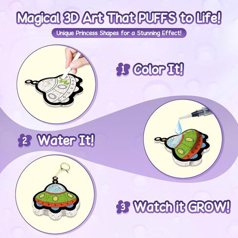 avtctek Magic Foam Texture Painting Kit - 3D Art Puffy Paint Kit, 15 Mess-Free Ocean Paint by Number Craft for Kids Ages 3-10 in Saudi Arabia