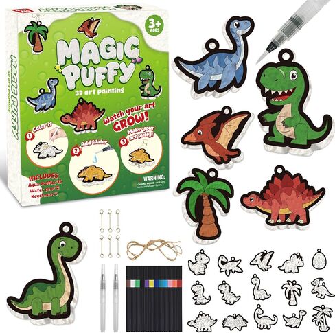 avtctek Magic Foam Texture Painting Kit - 3D Art Puffy Paint Kit, 15 Mess-Free Ocean Paint by Number Craft for Kids Ages 3-10 in Saudi Arabia