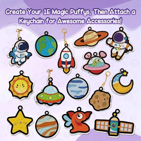 avtctek Magic Foam Texture Painting Kit - 3D Art Puffy Paint Kit, 15 Mess-Free Ocean Paint by Number Craft for Kids Ages 3-10 in Saudi Arabia