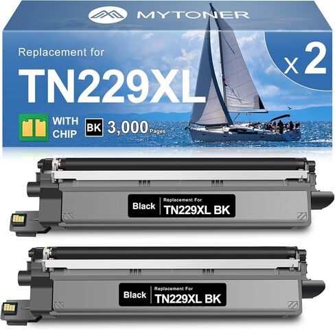 MYTONER Compatible Toner Cartridge Replacement for Brother TN229XL Black TN229XLBK TN229BK Toner Cartridge High Yield for MFC-L3720CDW MFC-L3780CDW HL-L3280CDW HL-L3220CDW HL-L3300CDW Printer (2 Pack) in Kuwait
