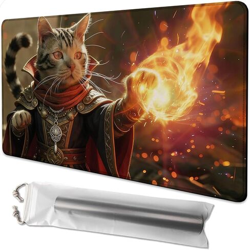 for MTG Playmat 24 x 14 Inches Cute Frog Magic Play Mat Card Game Mat for Magic The Gathering TCG PTCG Playmat with Free Storage Bags Non-Slip Backing and Stitched Edge in Saudi Arabia
