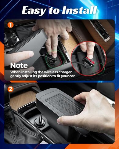 Wireless Car Charger Pad for Volvo XC90 S90 V90 XC60 V60 S60 2017–2023 2024 2025, Center Console Phone Charging for Volvo Car Interior Accessories in Saudi Arabia