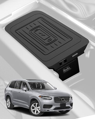 Wireless Car Charger Pad for Volvo XC90 S90 V90 XC60 V60 S60 2017–2023 2024 2025, Center Console Phone Charging for Volvo Car Interior Accessories in Saudi Arabia
