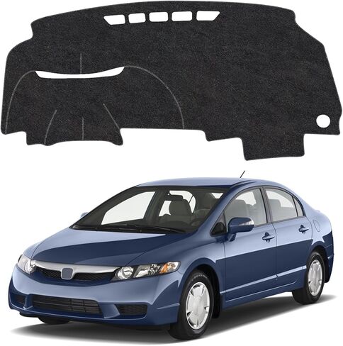 Dash Cover Mat Compatible with Honda Civic 2006-2011 Non-Slip Dashboard Cover Mat Sunshade UV Rays Protector Interior Accessories in Kuwait