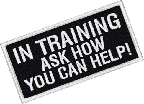 TailWag Planet in Training Ask How You Can Help Patch Embroidered Service Dog Vest/Harnesses Badge Fastener Hook & Loop Emblem in Kuwait