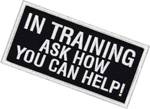 TailWag Planet in Training Ask How You Can Help Patch Embroidered Service Dog Vest/Harnesses Badge Fastener Hook & Loop Emblem in Kuwait