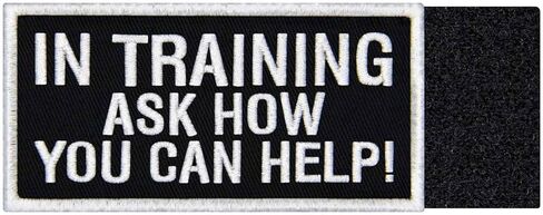 TailWag Planet in Training Ask How You Can Help Patch Embroidered Service Dog Vest/Harnesses Badge Fastener Hook & Loop Emblem in Kuwait