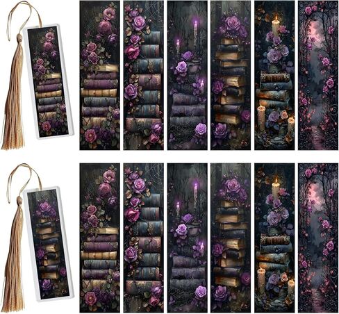24pcs UV DTF Cup Wrap for Acrylic Bookmarks, Easy Application, UV DTF Transfer Paper for Personalizing Books, Journals, and More, Bookmarks for Reading (Gothic Skull) in Saudi Arabia