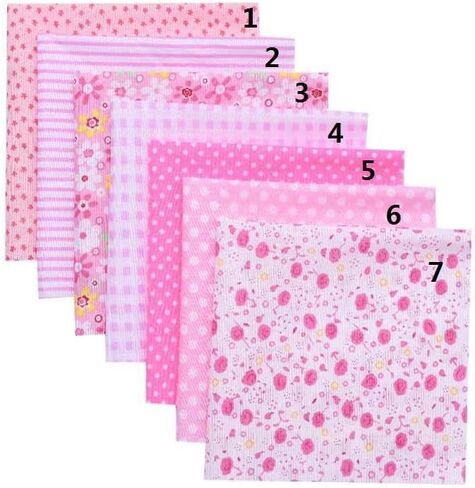7 Pcs Floral Cotton Fabric - Precut Quilt Sewing Quilting Fabric (9.8"x9.8") in Kuwait