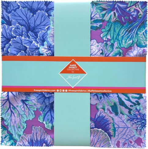 Classics Plus Royal 10 Inch Charm Pack (42 Pieces) by Kaffe Fassett Collective for FreeSpirit (FB610GP.Royal) in Saudi Arabia