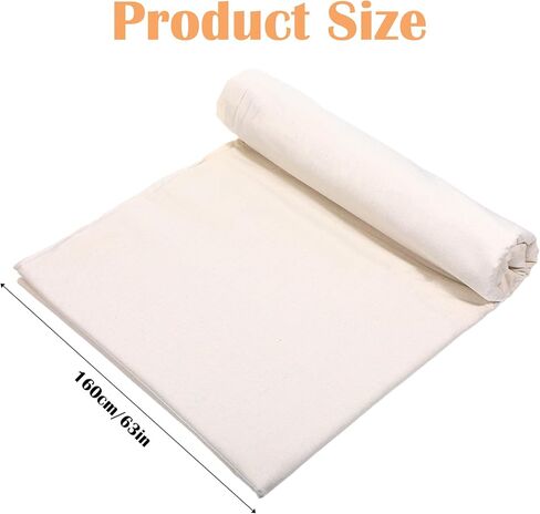 3 Yards 100% Cotton Canvas Fabric by The Yard, 63'' Wide (7oz) Natural Cotton Duck Canvas Fabric for Sewing Arts & Crafts, Backings, Covers in Saudi Arabia