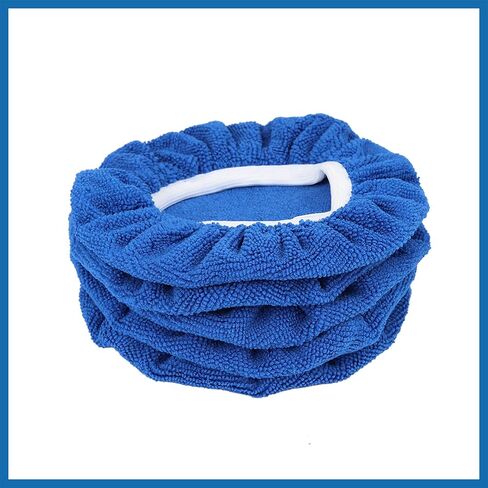 5pcs Car Polisher Pad Bonnet 7-8 Inch Soft Microfiber Polishing Buffing Pad Cover Item Replacement in Saudi Arabia