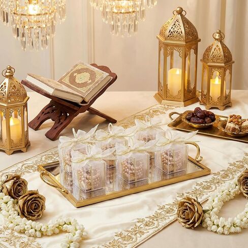 8 Pcs Islamic Prayer Beads Ramadan Eid Gifts Muslim Party Favors Pearl Prayer Beads Islamic Wedding Gifts for Ramadan Eid Hajj Umrah Wedding Baby Shower in Saudi Arabia