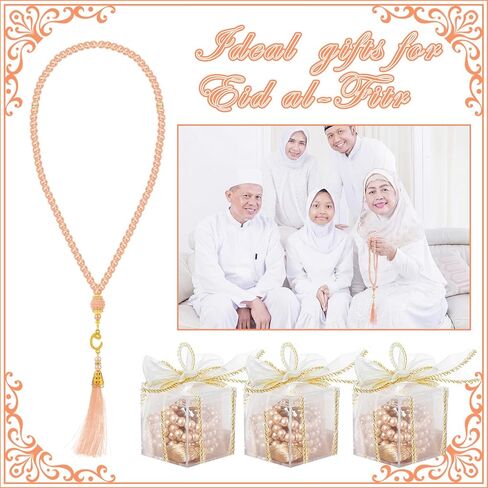 8 Pcs Islamic Prayer Beads Ramadan Eid Gifts Muslim Party Favors Pearl Prayer Beads Islamic Wedding Gifts for Ramadan Eid Hajj Umrah Wedding Baby Shower in Saudi Arabia