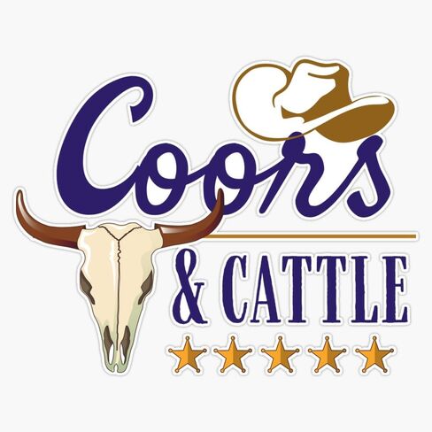 Coors Rodeo (Western Style Gift) Window Bumper Sticker Decal 5" in Kuwait