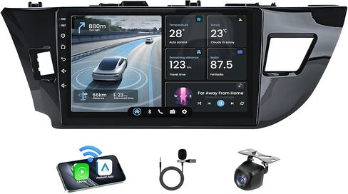 for Toyota Corolla Radio 2014-2016 Replacement: Upgrade 2G+64G 5GWiFi 10.1" 1280 * 800 Touch Screen Head Unit Wireless Carplay Android Auto Bluetooth GPS RDS EQ HiFi FM Mirror Link SWC Backup Camera in Saudi Arabia