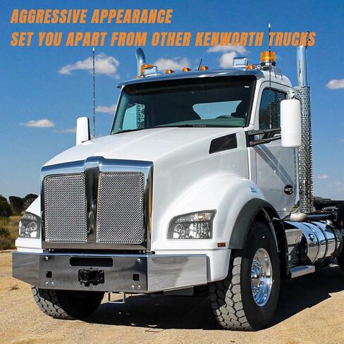 Pair Headlights Fits Kenworth T880 2014-2023 Headlights Assembly Lamps for Kenworth T880 Replacement Driver Left and Passenger Right Side T880 Semi Truck Accessories (Black) in Saudi Arabia