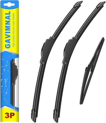 شفرات ممسحة سيليكون Gavimnal® 26 بوصة + 16 بوصة + 10 بوصة بديلة لسيارة Toyota Rav4 2013-2018، شفرات ممسحة الزجاج الأمامي الخلفي لجميع المواسم (مجموعة من 3) in Kuwait